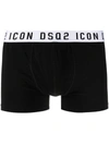 Dsquared2 Icon Logo Waistband Boxer Shorts In Black