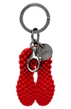 CHRISTIAN LOUBOUTIN RINGMYLOU SHARKTOOTH SOLE KEYRING,3215012