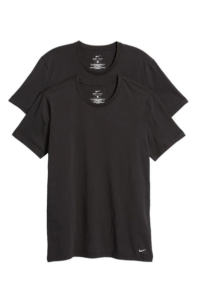 Nike 2-pack Dri-fit Crewneck T-shirts In Black/black