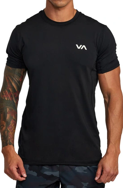 Rvca Men's Short Sleeves Sport Vent T-shirt In Black