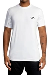 Rvca Sport Vent Logo T-shirt In White