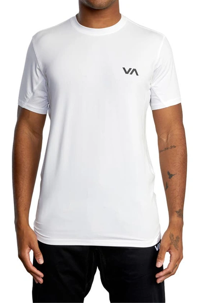 Rvca Sport Vent Logo T-shirt In White