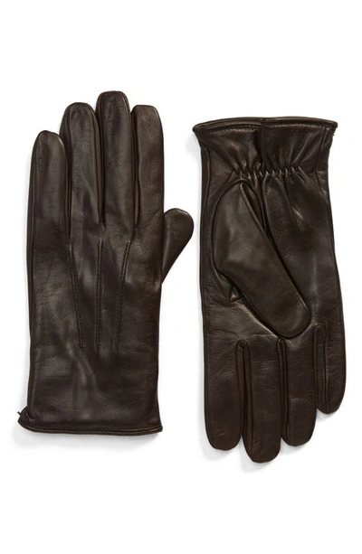 Suitsupply Leather Gloves In Brown