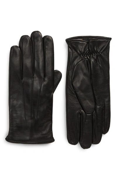 Suitsupply Leather Gloves In Black