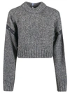 MCQ BY ALEXANDER MCQUEEN MCQ ALEXANDER MCQUEEN PRESSED STUD ROUND NECK SWEATER