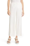 Vince Stretch-knit Wide-leg Pants In White