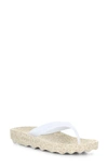 Asportuguesas By Fly London Feel Flip Flop In Natural/ White Rubber