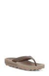 Asportuguesas By Fly London Feel Flip Flop In Brown Rubber