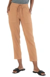 Kut From The Kloth Drawcord Waist Crop Pants In Ginger