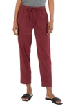 Kut From The Kloth Drawcord Waist Crop Pants In Cinnamon