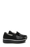 Traq By Alegria Mystiq Slip-on Sneaker In Peeps Black Fabric