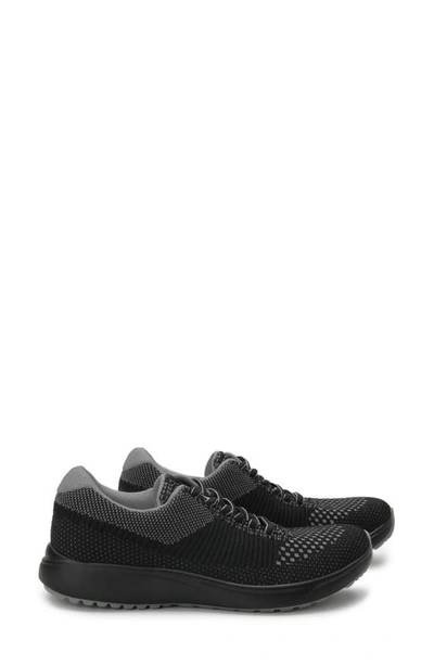 Traq By Alegria Goalz Sneaker In Black Fabric