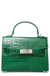 Steve Madden Dignify Croc Embossed Crossbody Bag In Green