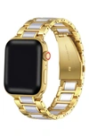 The Posh Tech Resin Detail 23mm Apple Watch® Bracelet Watchband In Yellow Gold