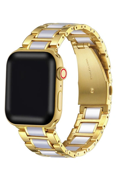 The Posh Tech Resin Detail 23mm Apple Watch® Bracelet Watchband In Yellow Gold