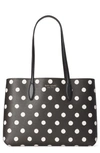KATE SPADE ALL DAY SUNSHINE DOT LARGE COATED CANVAS TOTE,PXR00470