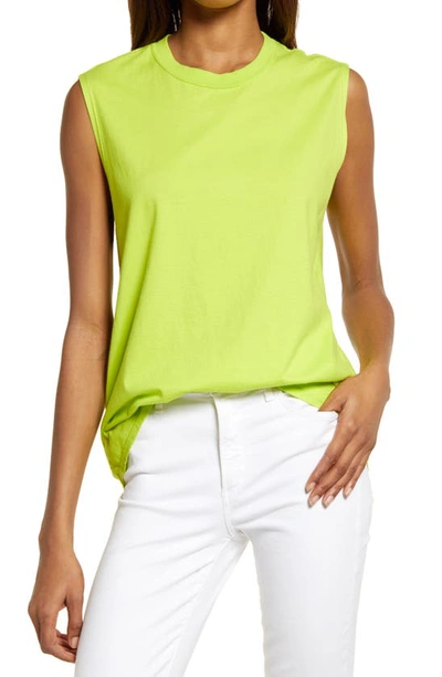 Ag Zoey Muscle Tank In Neon Citrus