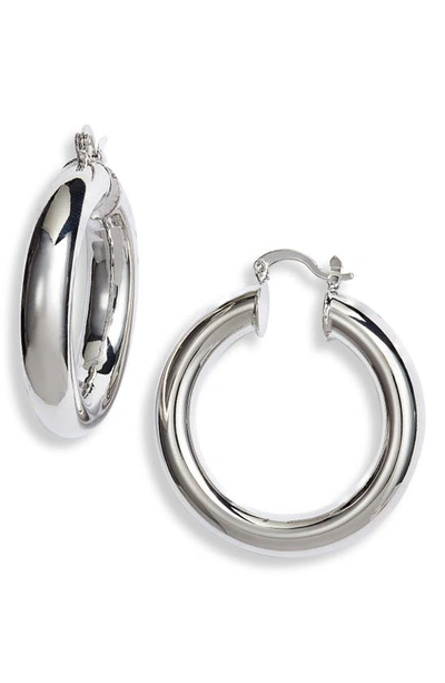 Shymi Yve Medium Hoop Earrings In Silver