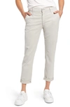 Ag Caden Crop Twill Trousers In Fade To Graye