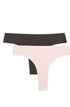 Uwila Warrior Vip Assorted 2-pack Thongs In Rose Quartz