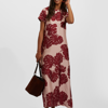 La Doublej Monstera Rosa In Silk Twill Swing Dress