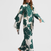 La Doublej Magnifico Monstera-print Silk-twill Dress In Monstera