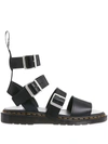Rick Owens + Dr. Martens Gryphon Leather Sandals In Black