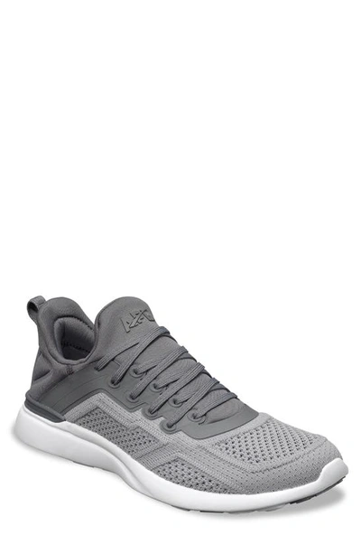 Apl Athletic Propulsion Labs Techloom Tracer Knit Training Shoe In Grey/ Grey