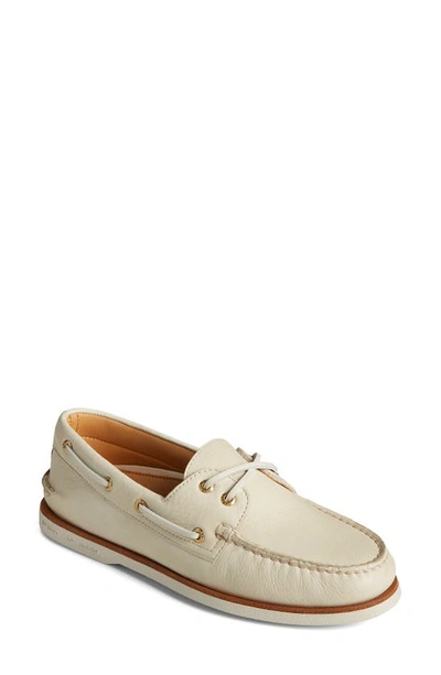 Sperry Gold Cup Authentic Original Boat Shoe In Cream Modesens