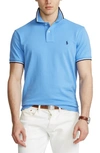 Polo Ralph Lauren Solid Cotton Polo Shirt In Harbor Island Blue