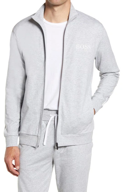 Hugo Boss Authentic Zip Jacket In Medium Grey