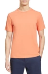 Theory Essential Short-sleeve Cotton T-shirt In Vivid Coral