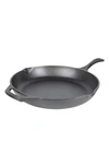 Lodge Chef Collection 12-inch Cast Iron Skillet In Black/black