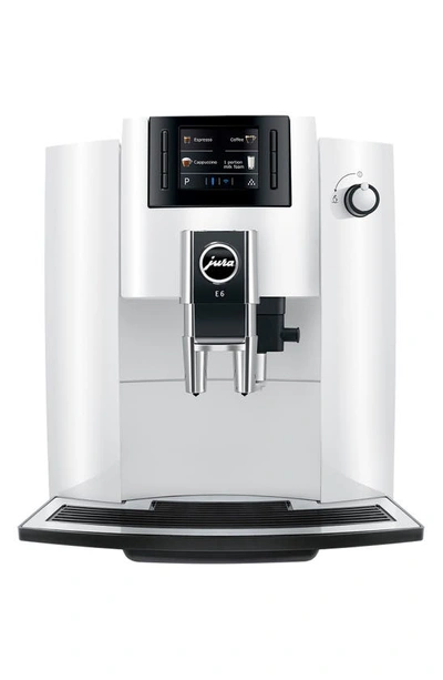 Jura E6 Automatic Coffee Machine In White