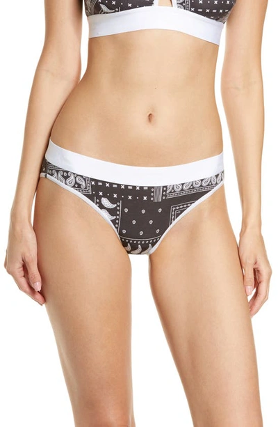 Tomboyx Modal Bikini In Gray Bandana Patchwork