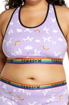 Tomboyx Next Gen Racerback Bra In Balloonicorn