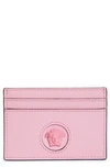 Versace Medusa Leather Card Case In Baby Pink / Gold