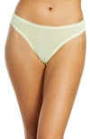 On Gossamer 'hip-g' Mesh Thong In Twist Of Lime
