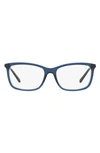 Michael Kors 54mm Rectangular Optical Glasses In Navy