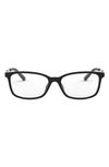 Michael Kors 54mm Rectangular Optical Glasses In Black