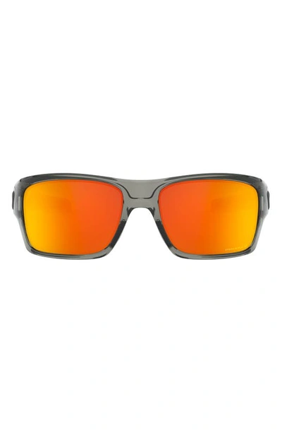 Oakley Turbine 65mm Polarized Oversize Sunglasses In Grey