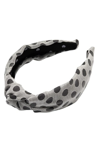 LELE SADOUGHI KNOTTED POLKA DOT HEADBAND LSHA368BW