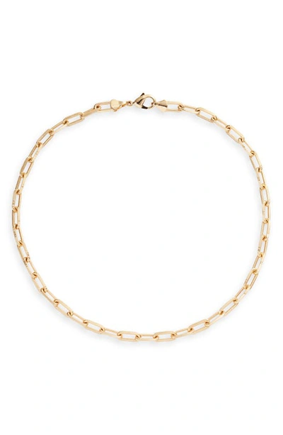 Shymi Maggie Paper Clip Chain Necklace In Gold