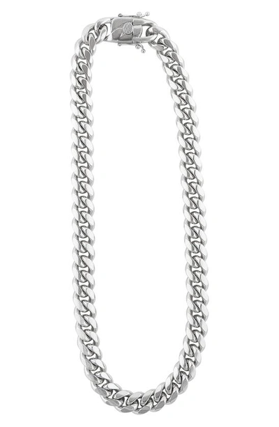 Shymi Tori Cuban Chain Choker Necklace In Silver