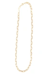 Shymi Maggie Paper Clip Chain Necklace In Gold