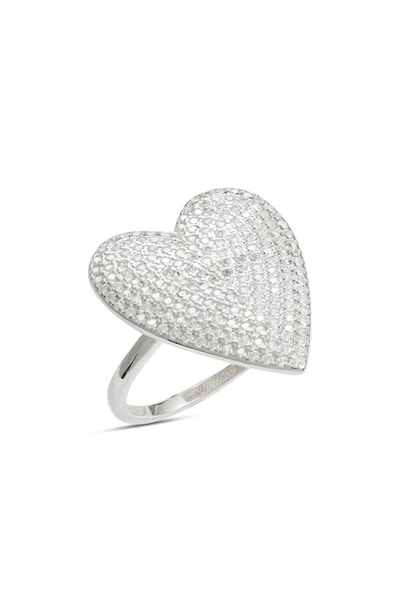 Shymi Mon Amor Heart Ring In Grey