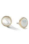 Marco Bicego 18k Yellow Gold Jaipur Color Mother Of Pearl Large Stud Earrings