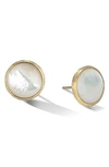 Marco Bicego 18k Yellow Gold Jaipur Color Mother Of Pearl Large Stud Earrings In Yellow Gold