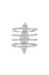 Sara Weinstock Reverie Pavé Pear & Cushion Diamond Stack Ring In 18k Wg