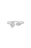 Sara Weinstock Reverie Pavé Pear & Marquise Diamond Ring In 18k Wg